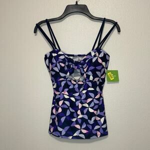 KATE SPADE Rich Navy Cruise Swim Top Size S NWT